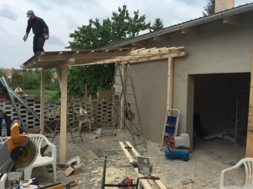 Pergola pro přístavbu domu Šaratice