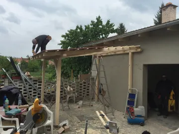 Pergola pro přístavbu domu Šaratice